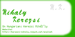 mihaly kerezsi business card